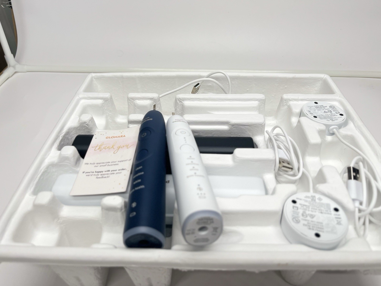 Philips Sonicare Professional Clean Plus Toothbrush 2Pk Black White OEM