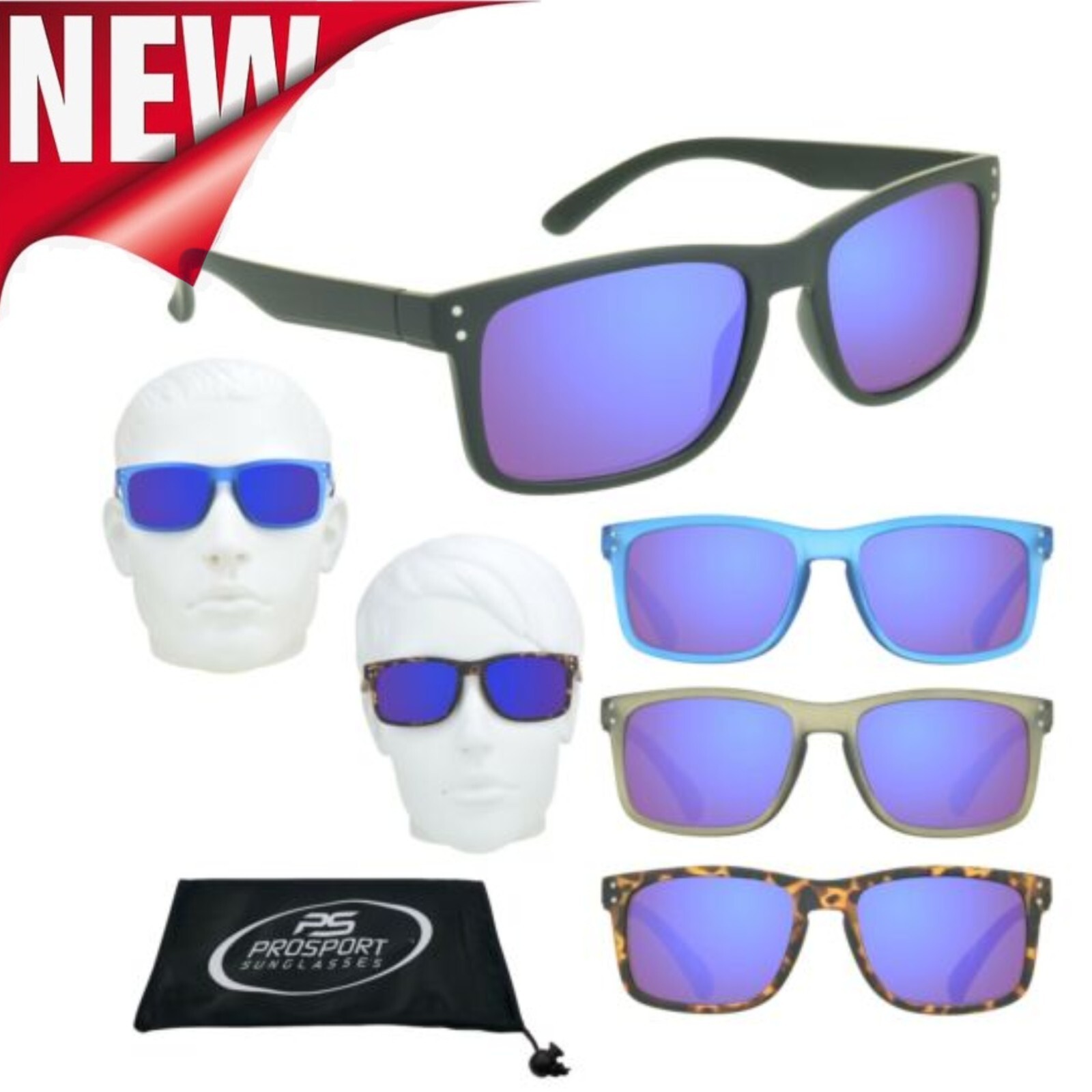 Men Women Reading Sunglass Readers Horn Rimmed Full Lens Tinted Blue Mirror