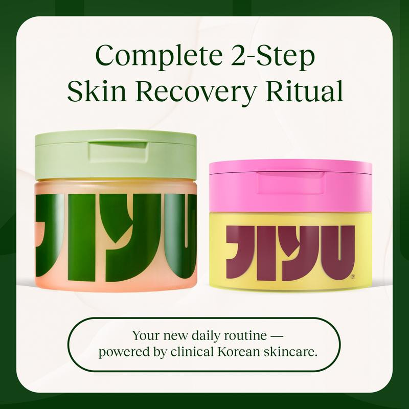 JiYu Korean Skincare Glow-Up Bundle – Toner Pads & NAD+Ant Aging Moisturizing Cr