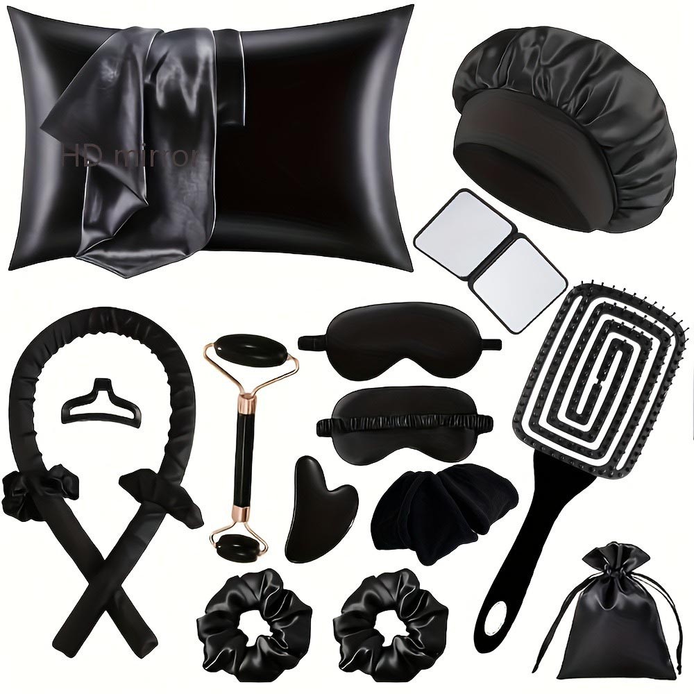 Sleep-Friendly Portable Easy-To-Use Functional 17-Piece Sleep Hair Care Tool Set