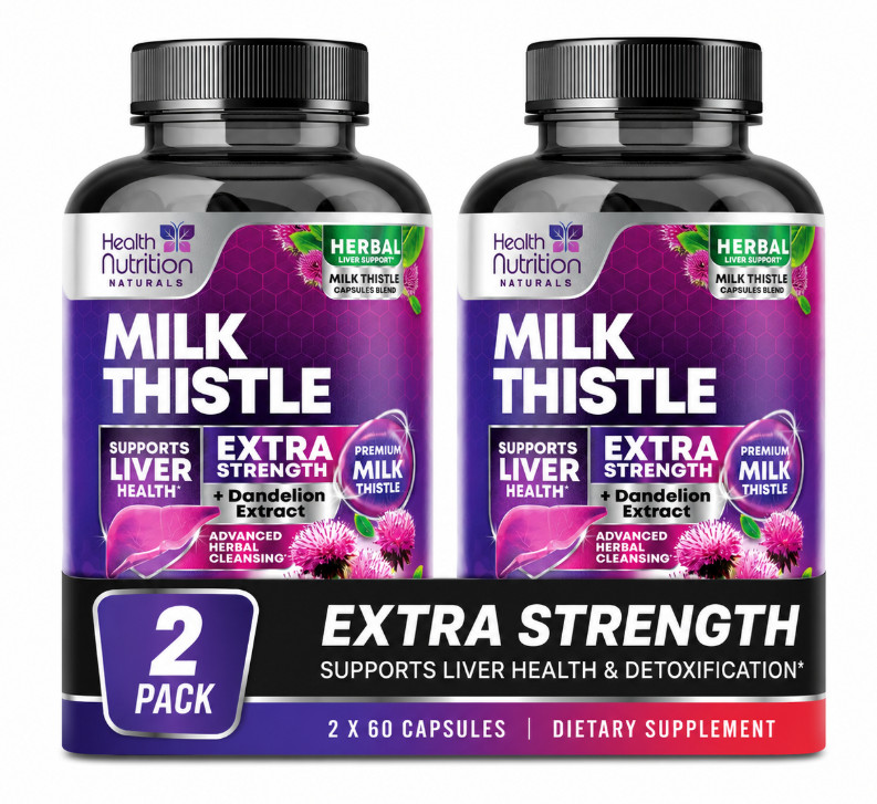 ( 2 pack ) Milk Thistle Supplement for Liver Detox and Cleanse 1000mg