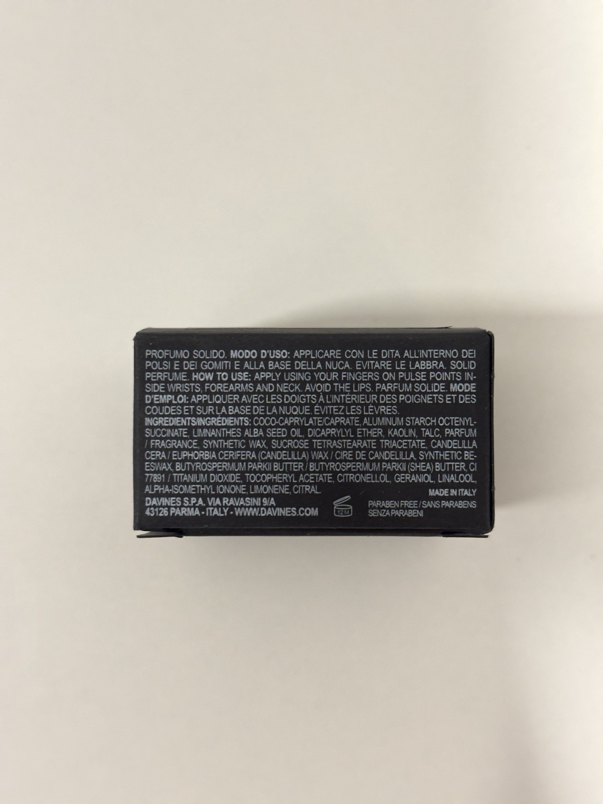 Davines OI Evocative Scent Solid Perfume 5g Limited Edition NEW Sealed Rare