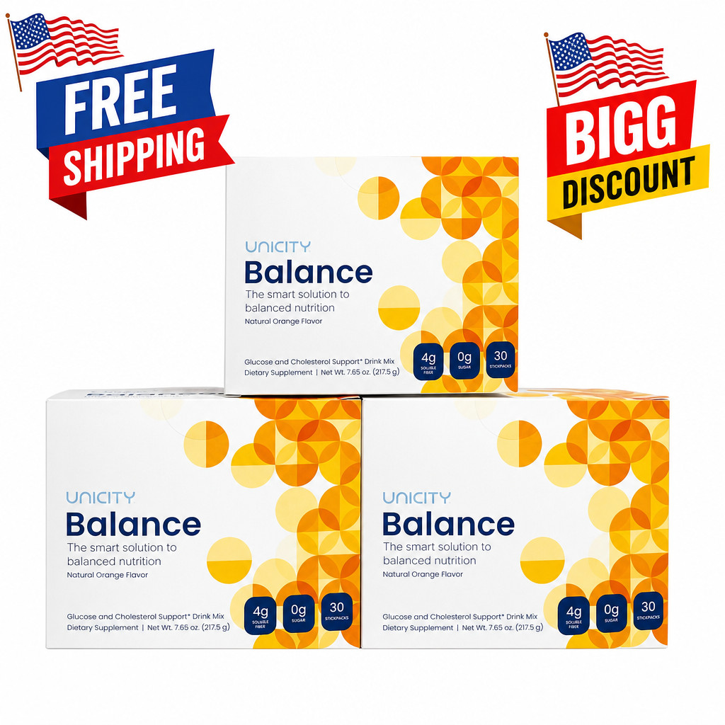 Unicity Balance Orange Flavor – 3 Pack (30 Sachets Each, 90 Sachets Total)