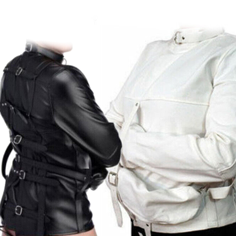 Straight Jacket Asylum Body Harness Armbinder Costume Straitjacket Clubwear US