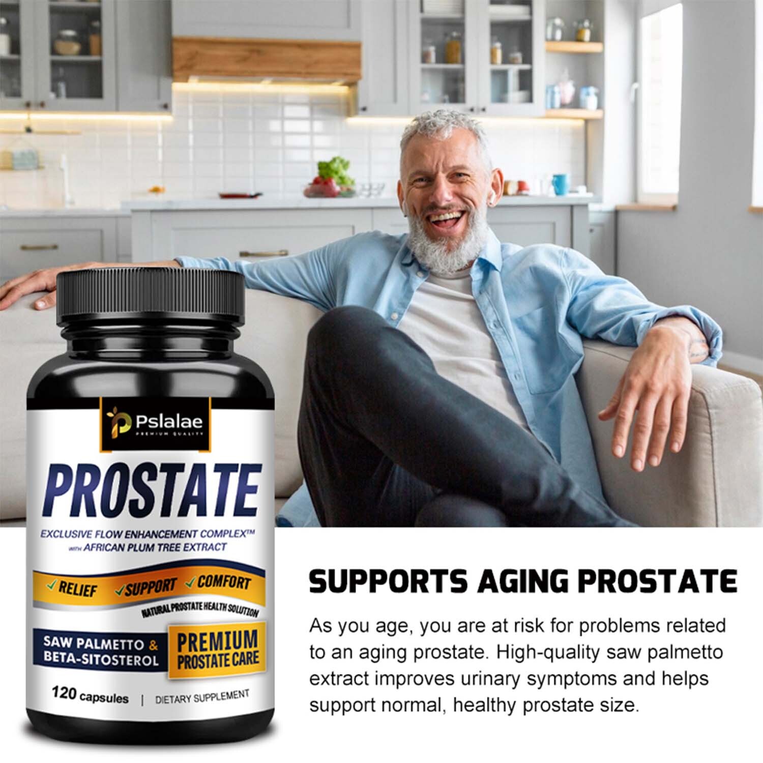 Prostate – Natural Advanced Prostate Support -with Saw Palmetto, Stinging Nettle