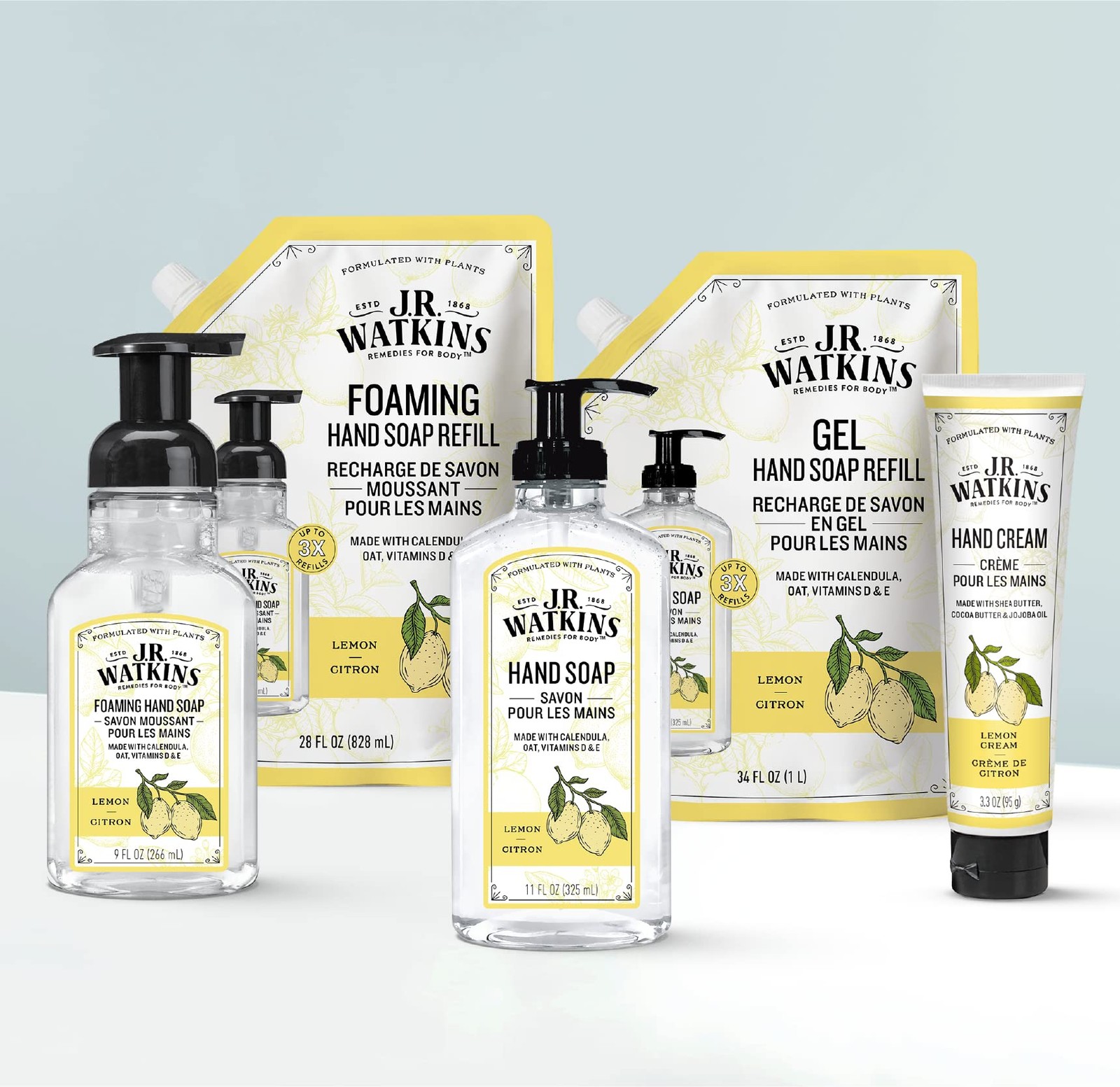 Hand Cream Moisturizing 3.3oz Lemon Shea Butter J.R. Watkins Natural Hydrating