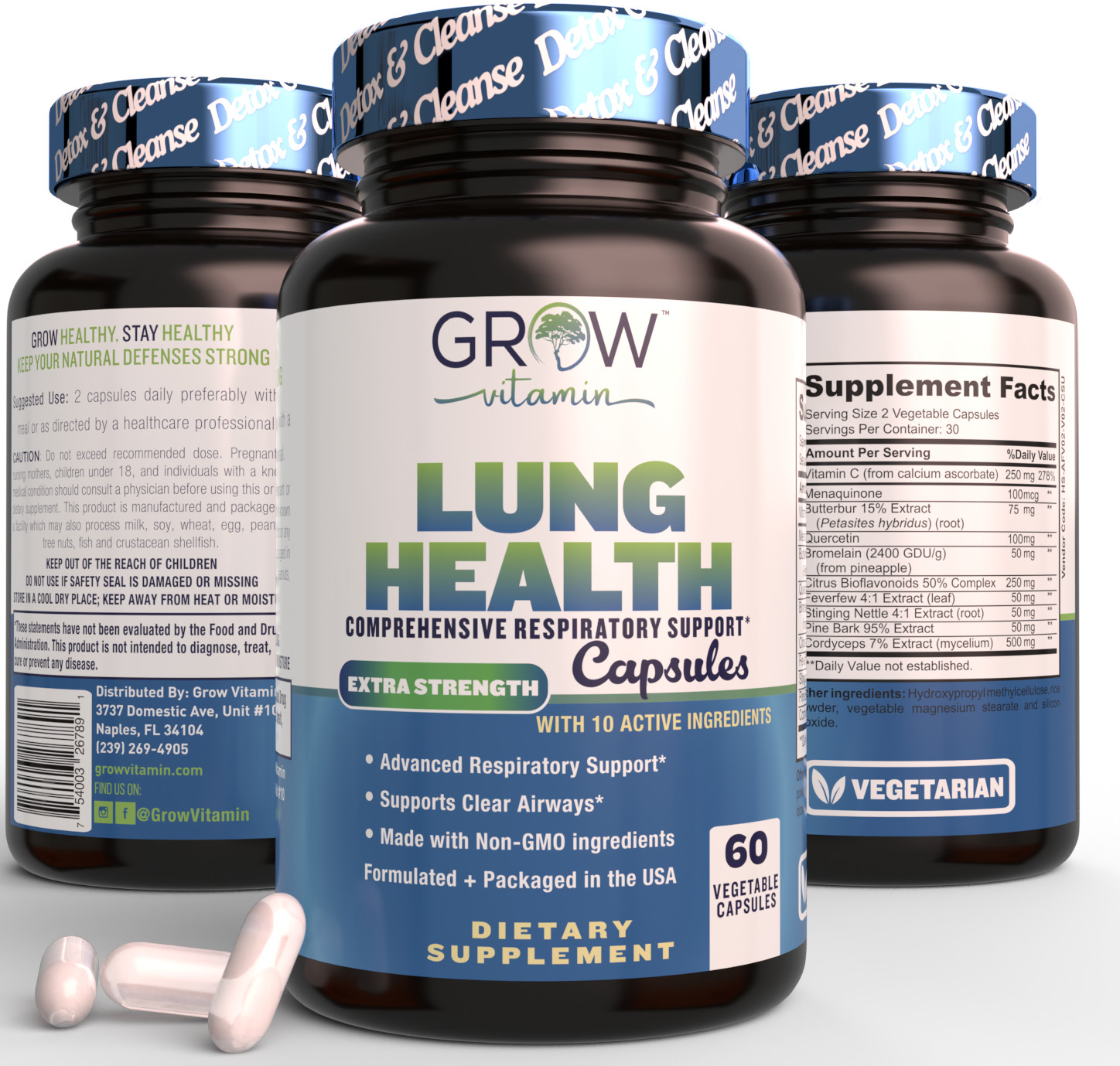 White Lung – Lung Cleanse & Detox.Support Clear Lungs a Healthy Lungs Supplement