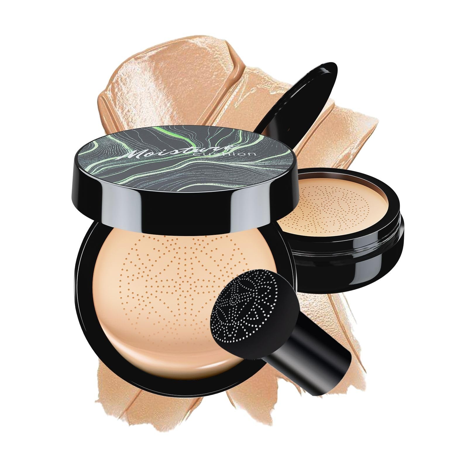 OETUIOW Cushion Foundation Concealer Full 3.21 Ounce (Pack of 1), Natural
