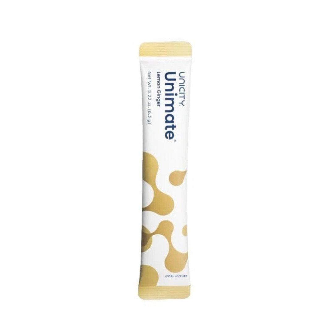 Unicity Unimate Lemon Ginger Drink Mix – Pack of 2 (60 Stick Packs)