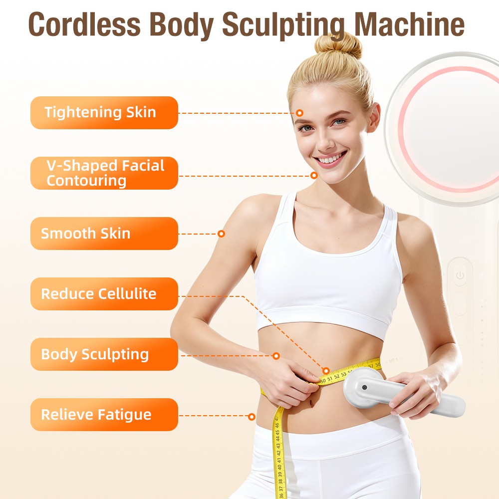 Body Sculpting Machine 5 Modes 5 Levels Timer Cellulite Handheld Massager Device