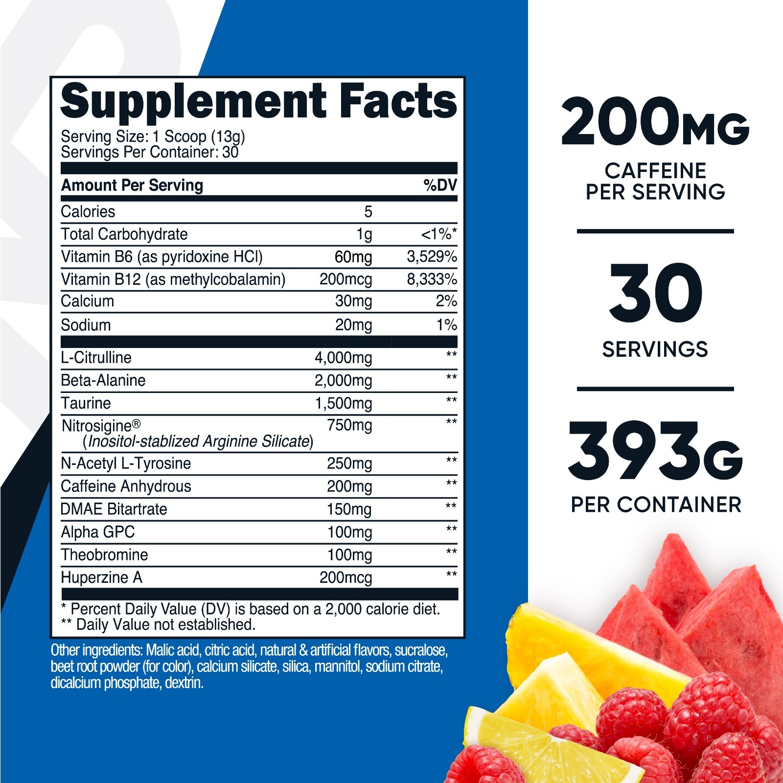 Nutricost Pre-Workout Complex Powder (30 Servings) (Fruit Punch)