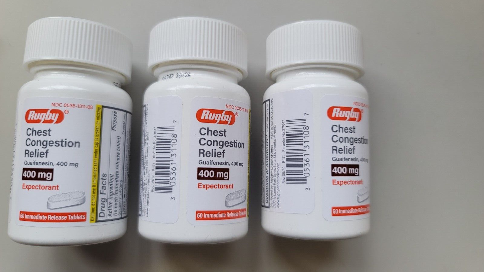 3 PACK- Guaifenesin Expectorant CHEST CONGESTION RELIEF EXP 10/2026