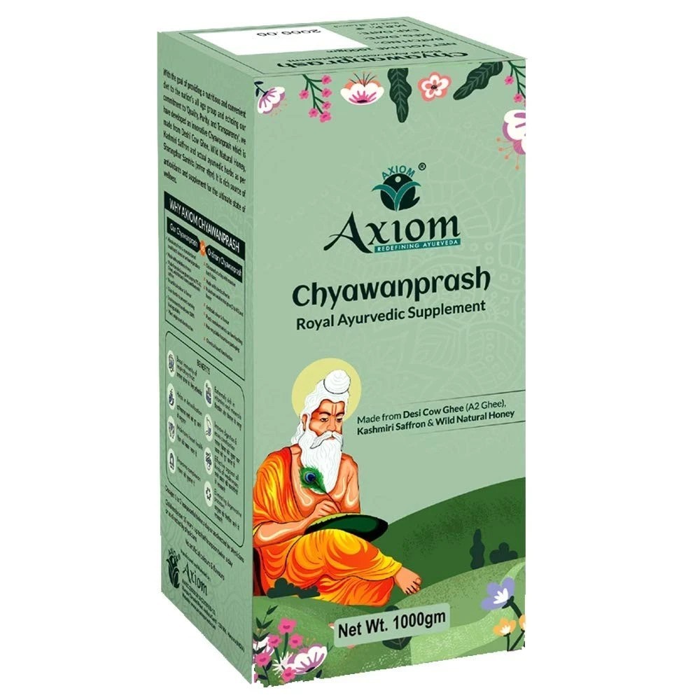 Axiom Royal Chyawanprash | A2 Ghee, Saffron, 40+ Herbs | Strength | 1kg