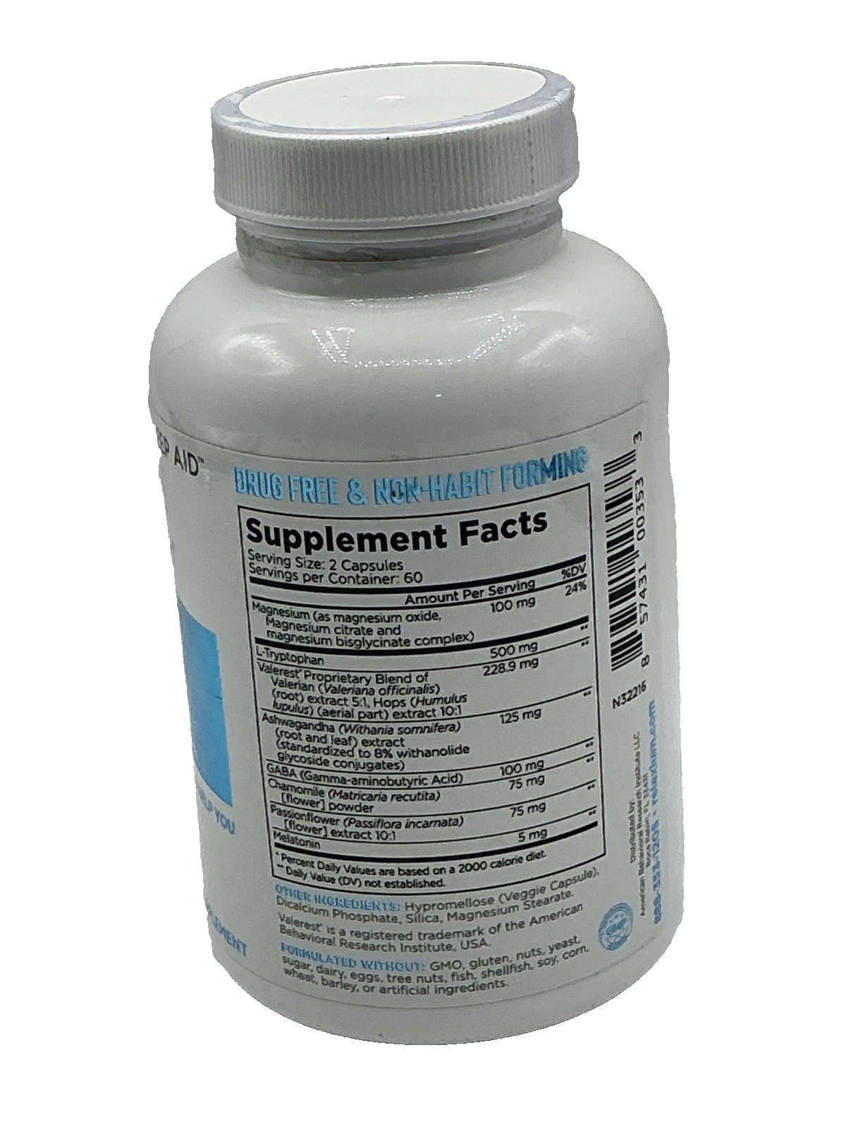 Relaxium Sleep Advanced Strength Vegan Capsules 120 ct exp 8/2028