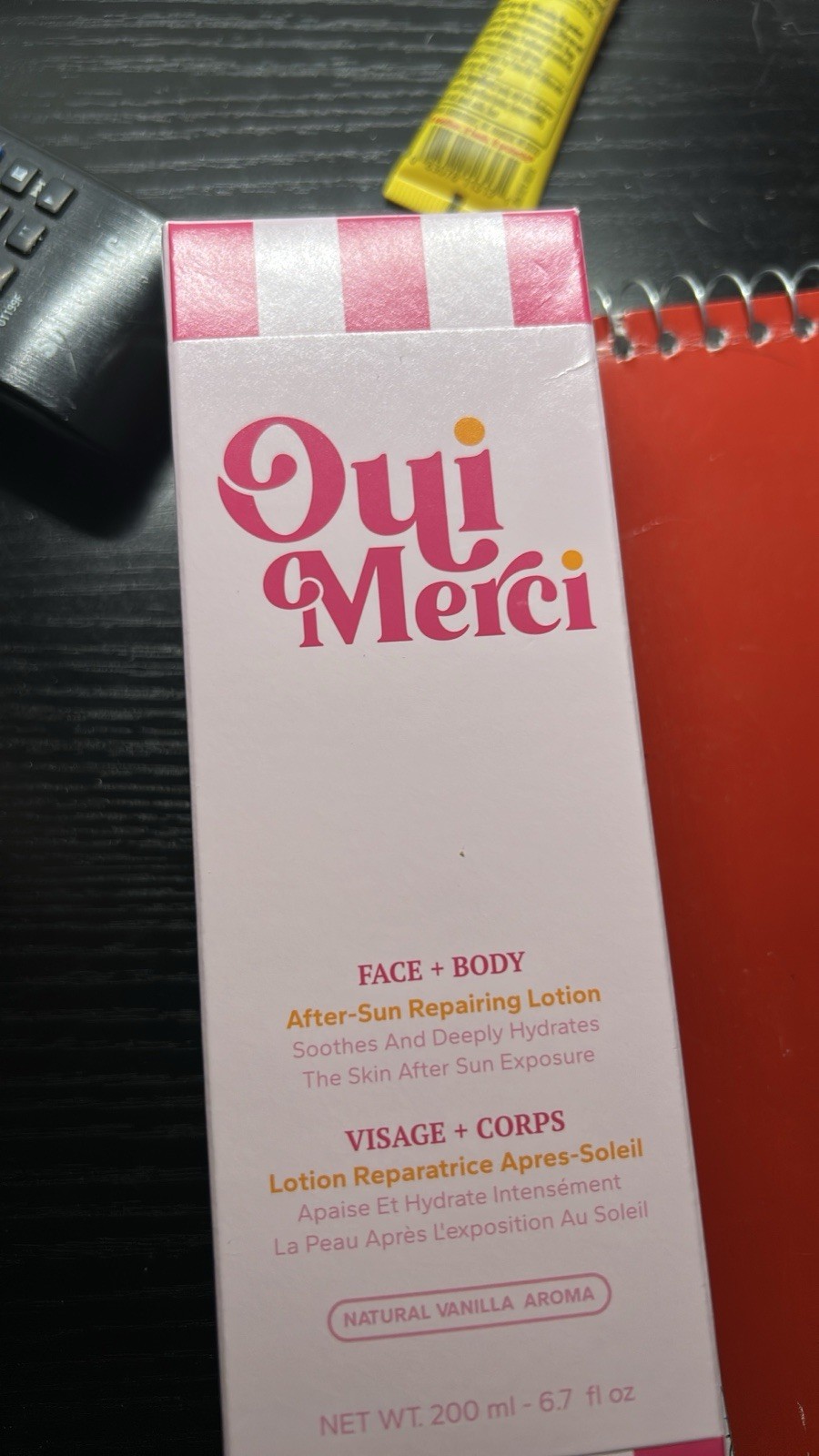 Oui Merci After-Sun Repairing Lotion Hydrating Face & Body Vanilla 6.7 oz