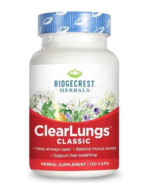 Ridgecrest ClearLungs Classic 120 capsules Exp. 12/2028+
