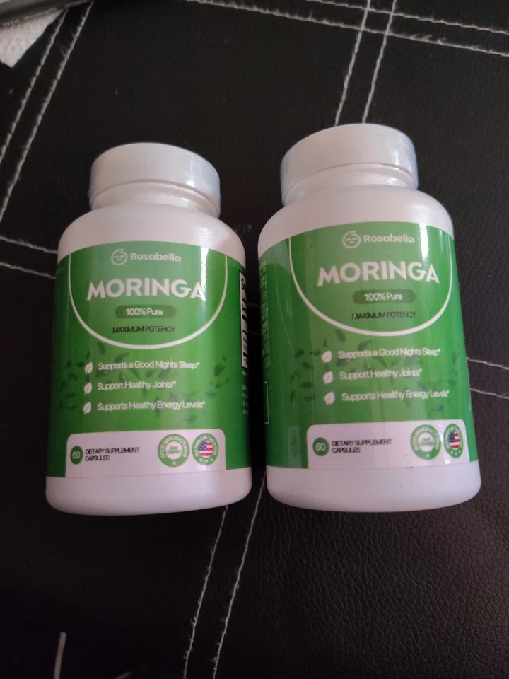 Rosa bell Moringa Capsules for Immune Support and Gut Health 60 cap 2 bottles