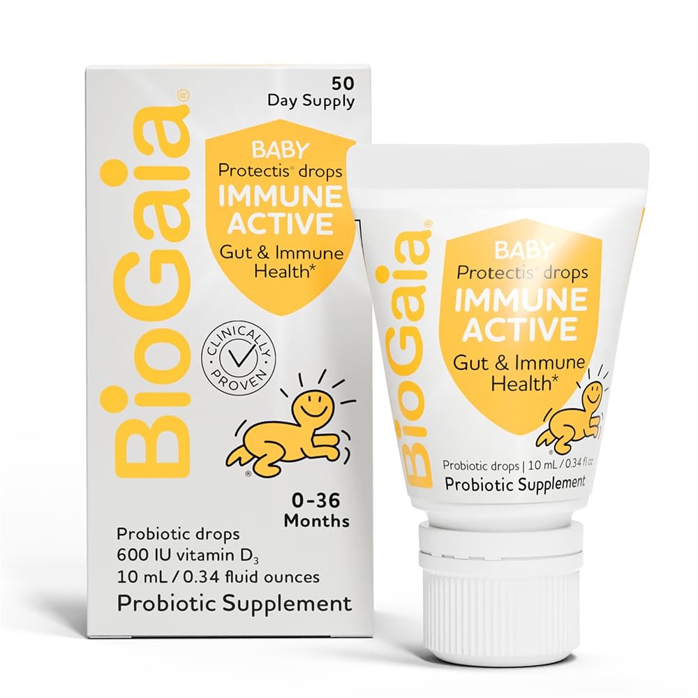Immune Active Baby Probiotic Drops + Vitamin D | for Babies & Toddlers 0-36 M…