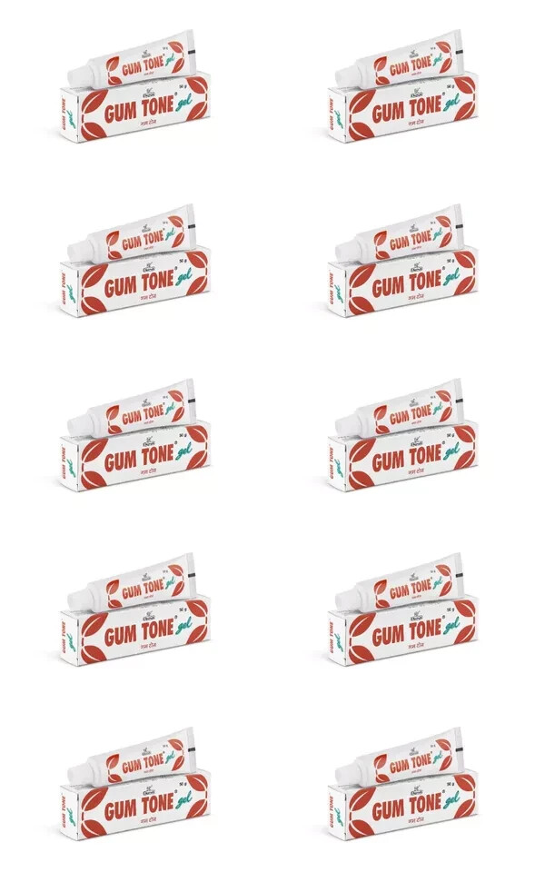 5 x Charak GUM TONE Gel 50g each Gumtone Gel Toothpaste For healthy gums, teeth