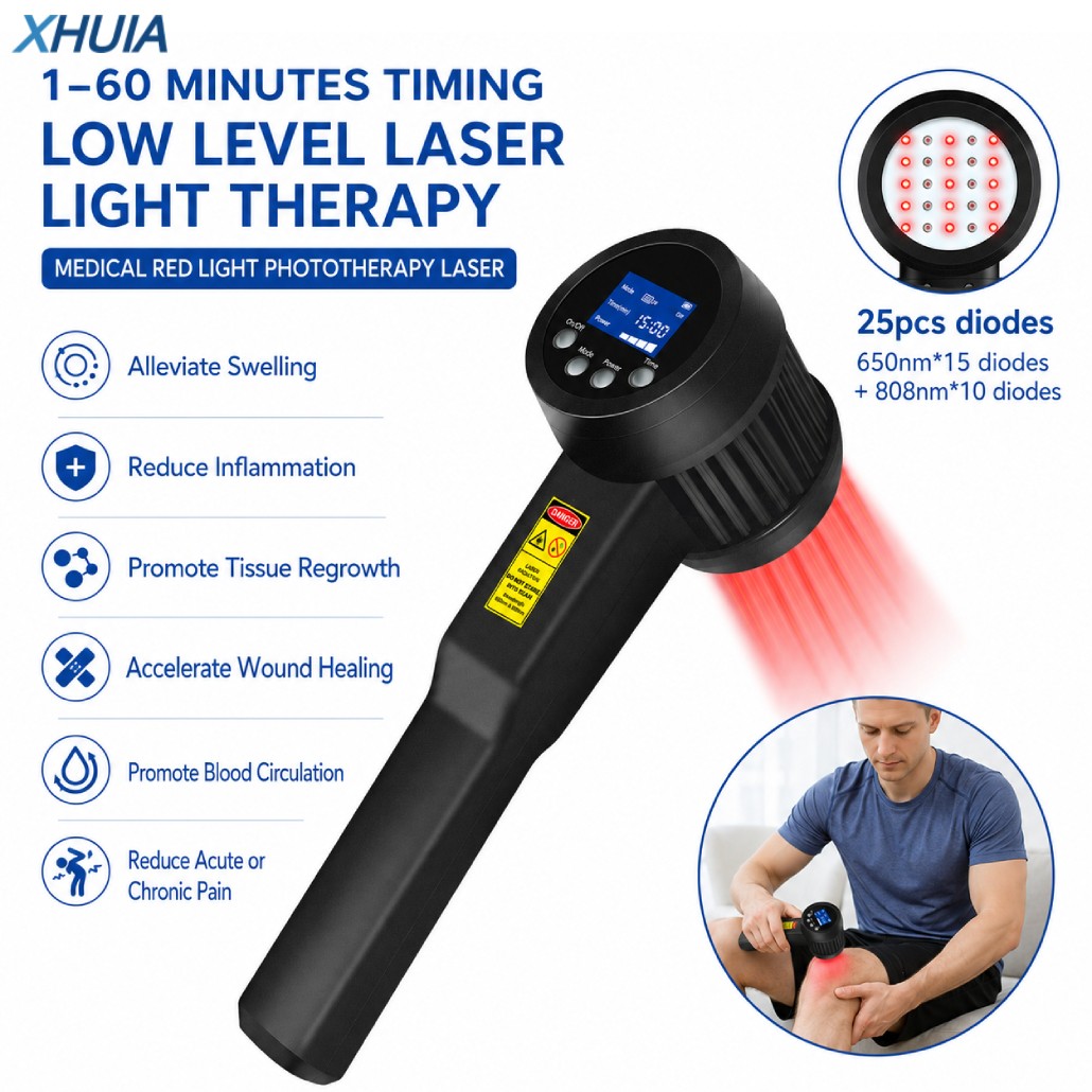25 Diodes Red Light Laser Therapy Device 650nm 808nm for Back Knee Pain Relief