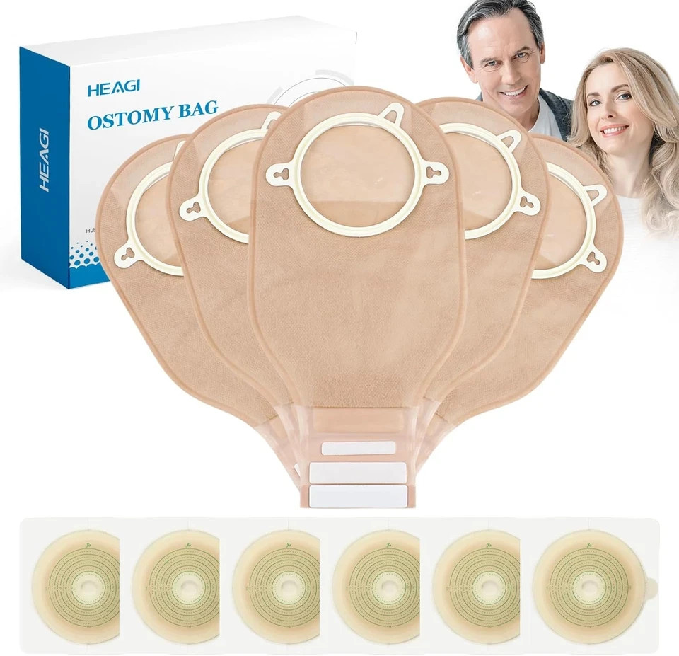 22 Pcs Ostomy Supplies Colostomy Bags 2-Piece COLOSTOMY BAGS DRAINABLE EXP. 28