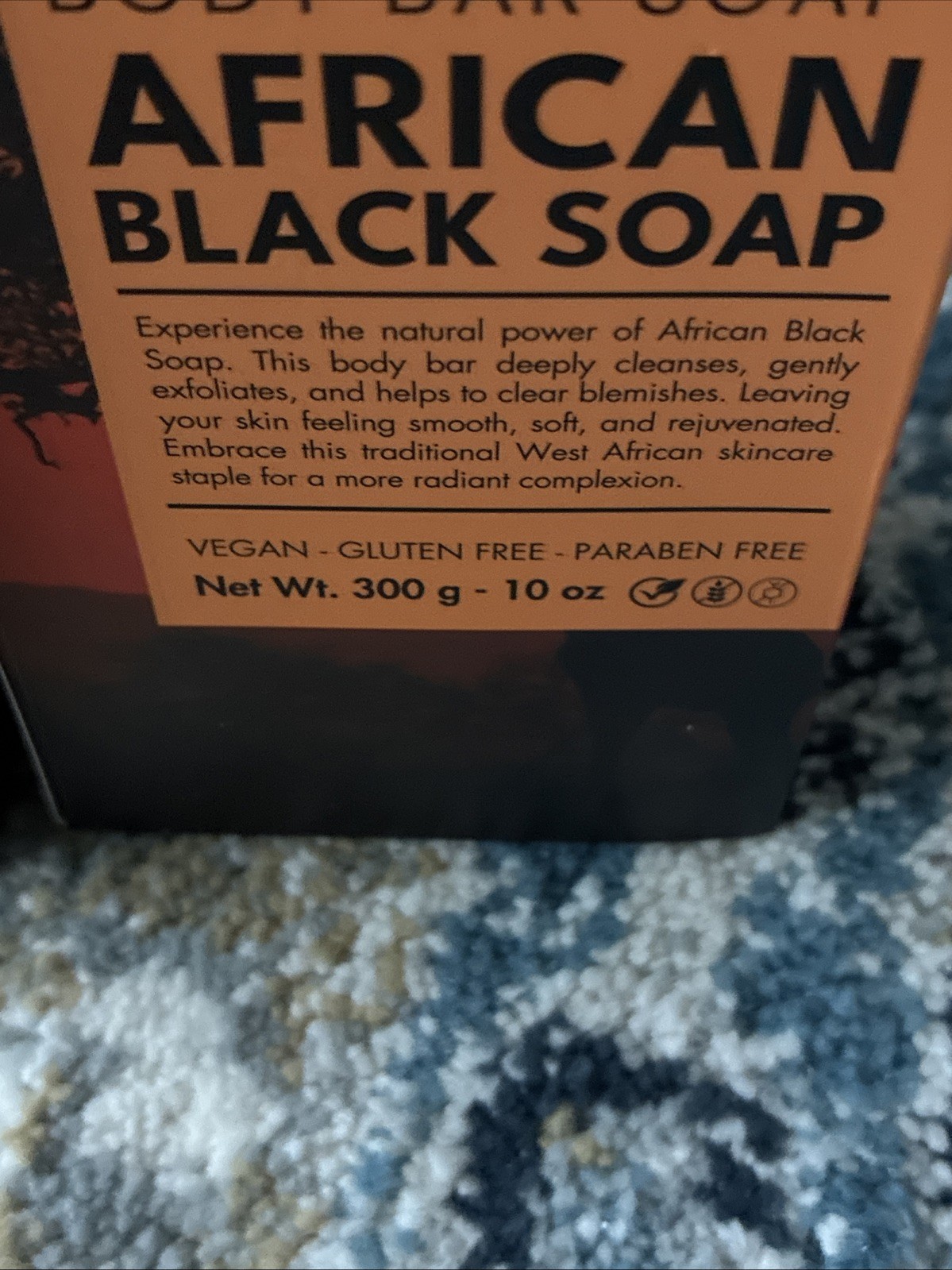African Black Soap Bar Multipack 2 Bars 10 Oz Vegan Gluten Free Natural Skin