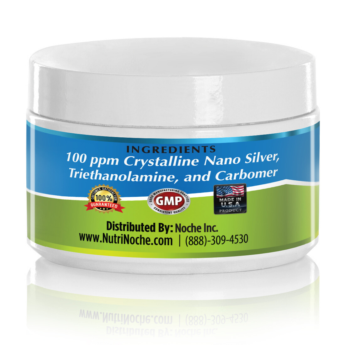 NutriNoche Pure Silver Gel – 100 PPM 4 Oz Silver Gel – First Aid Silver Gel
