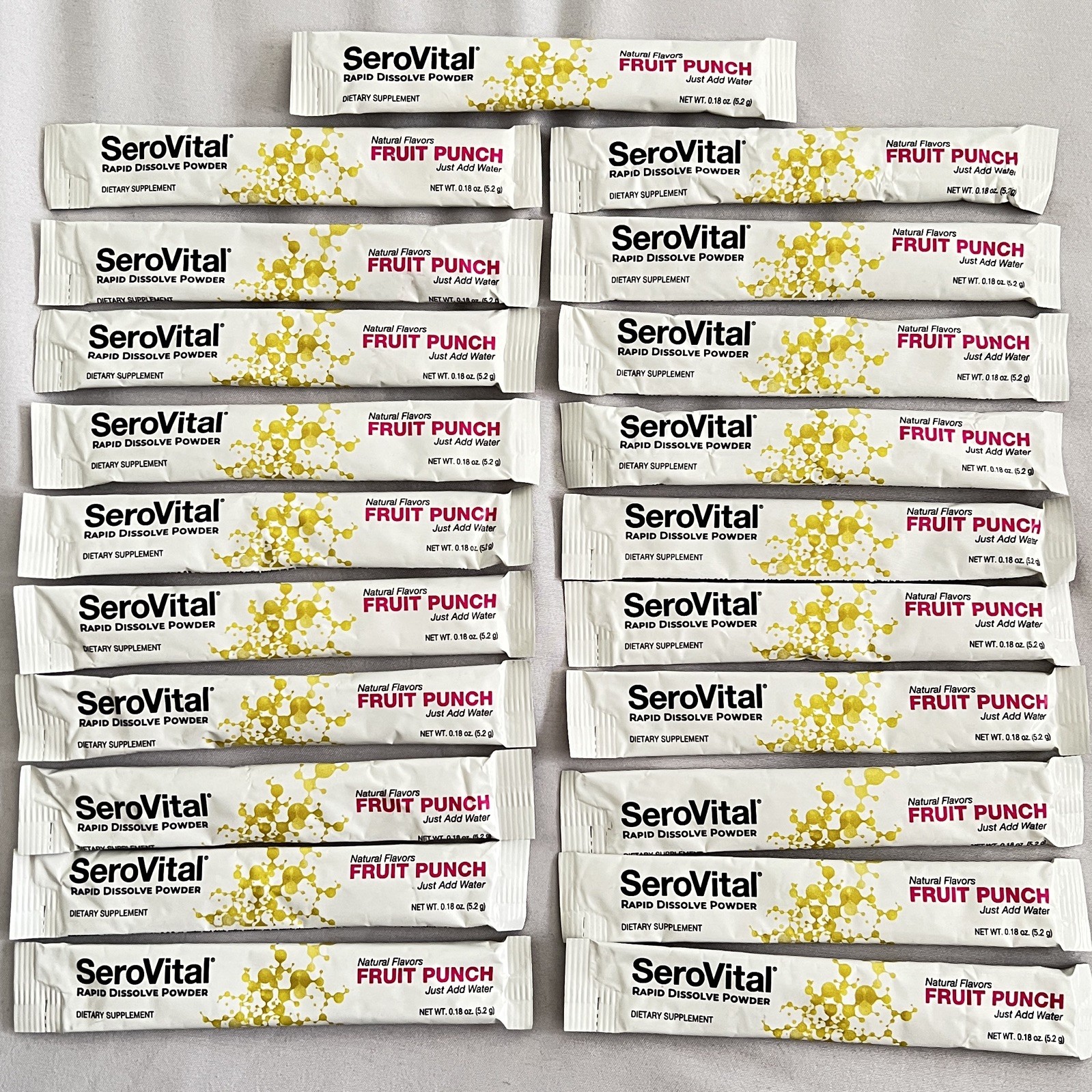 SeroVital Fruit Punch Powder Packets 21 Count – New Without Box