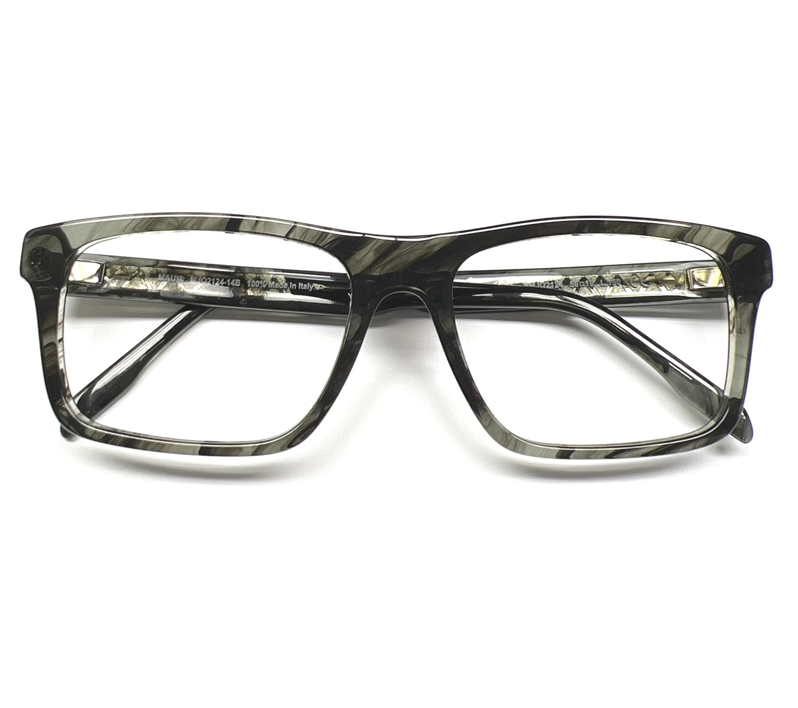 Maui Jim MJO 2124-14B Eyeglasses Glasses Transparent Stormy Gray 56mm Large
