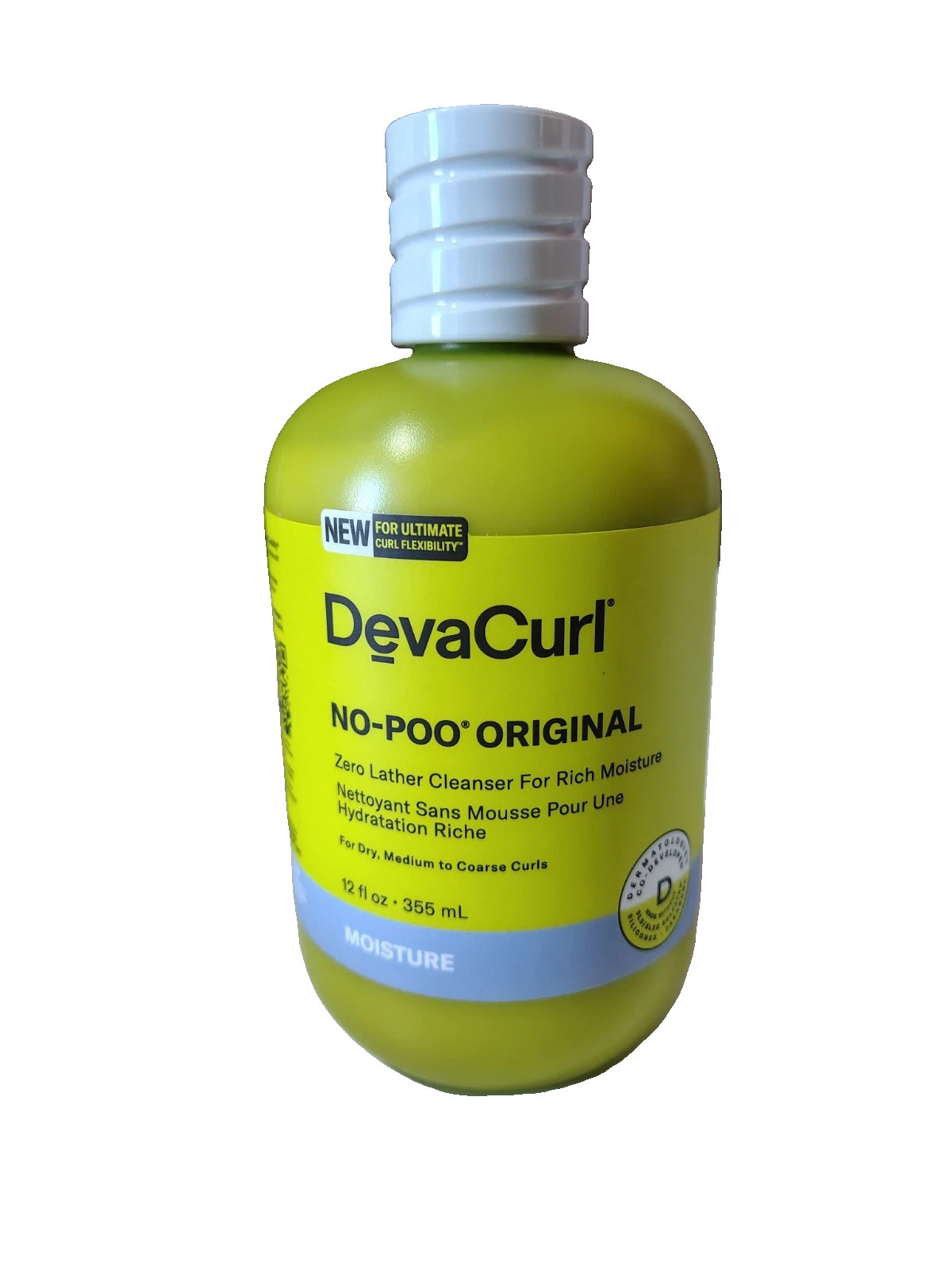 DevaCurl No-Poo Original Zero Lather Cleanser For Rich Moisture 12 oz