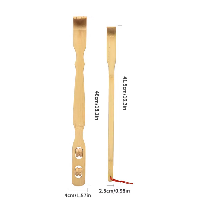 3Pack Natural Bamboo Back Scratcher Long Reach Pick Itch Relief Tool Portable US