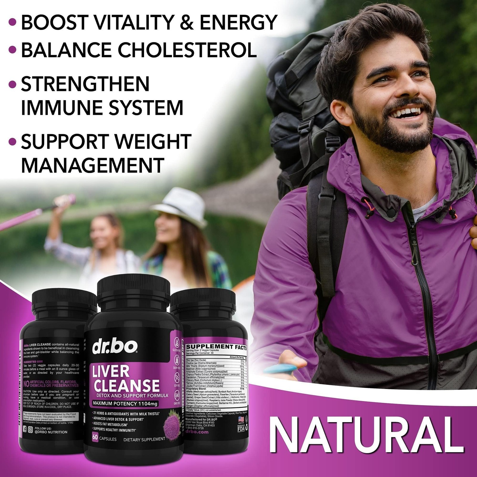 Colon & Liver Cleanse Detox Support Supplement – 15 Day Intestinal Cleanse Pi…