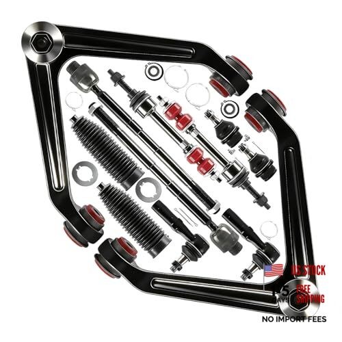 12pcs Front Upper Lower Control Arm w/Ball Joint(PU) Suspension Kit Fit for