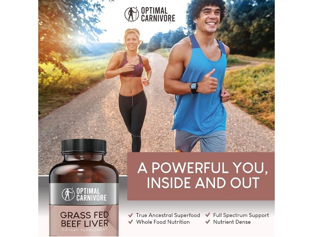 Optimal Carnivore Grass Fed Beef Liver 500mg 180 Capsules Non-GMO Allergen-Free