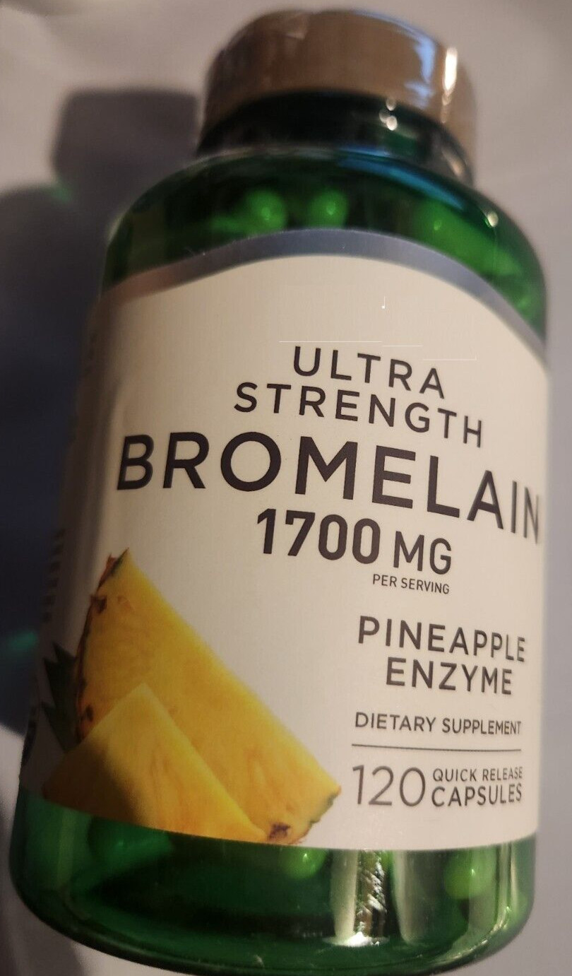 Ultra Strength Bromelain 1700mg Pineapple enzyme 120Caps Bromelain 600gdu NonGmo