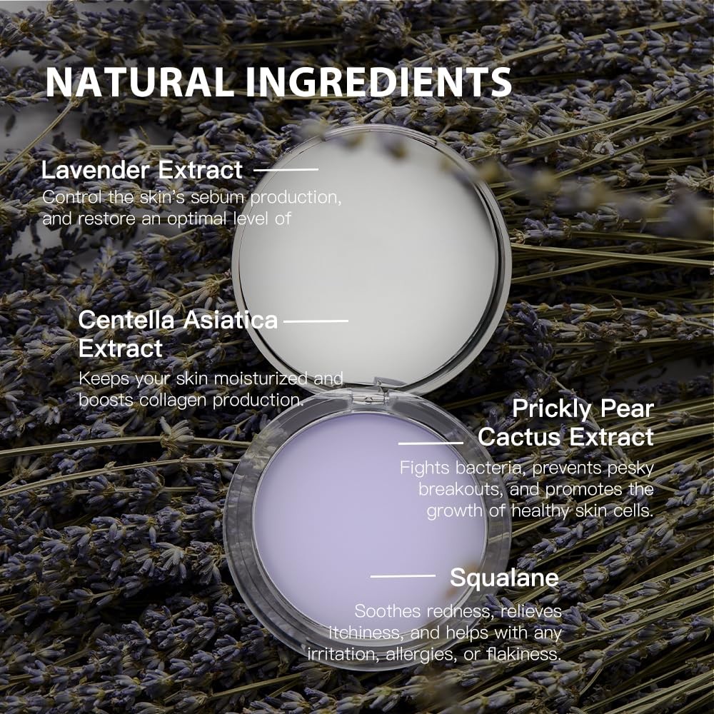 Chillab Lavender Matte Powder — Solid-State Poreless-Looking Defender | Press…