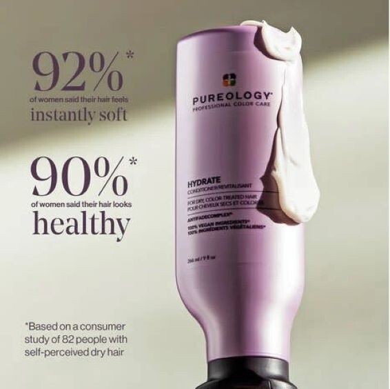 PUREOLOGY HYDRATE SHAMPOO & CONDITIONER TRAVEL SIZE SET / NEW 2025 BOTTLES