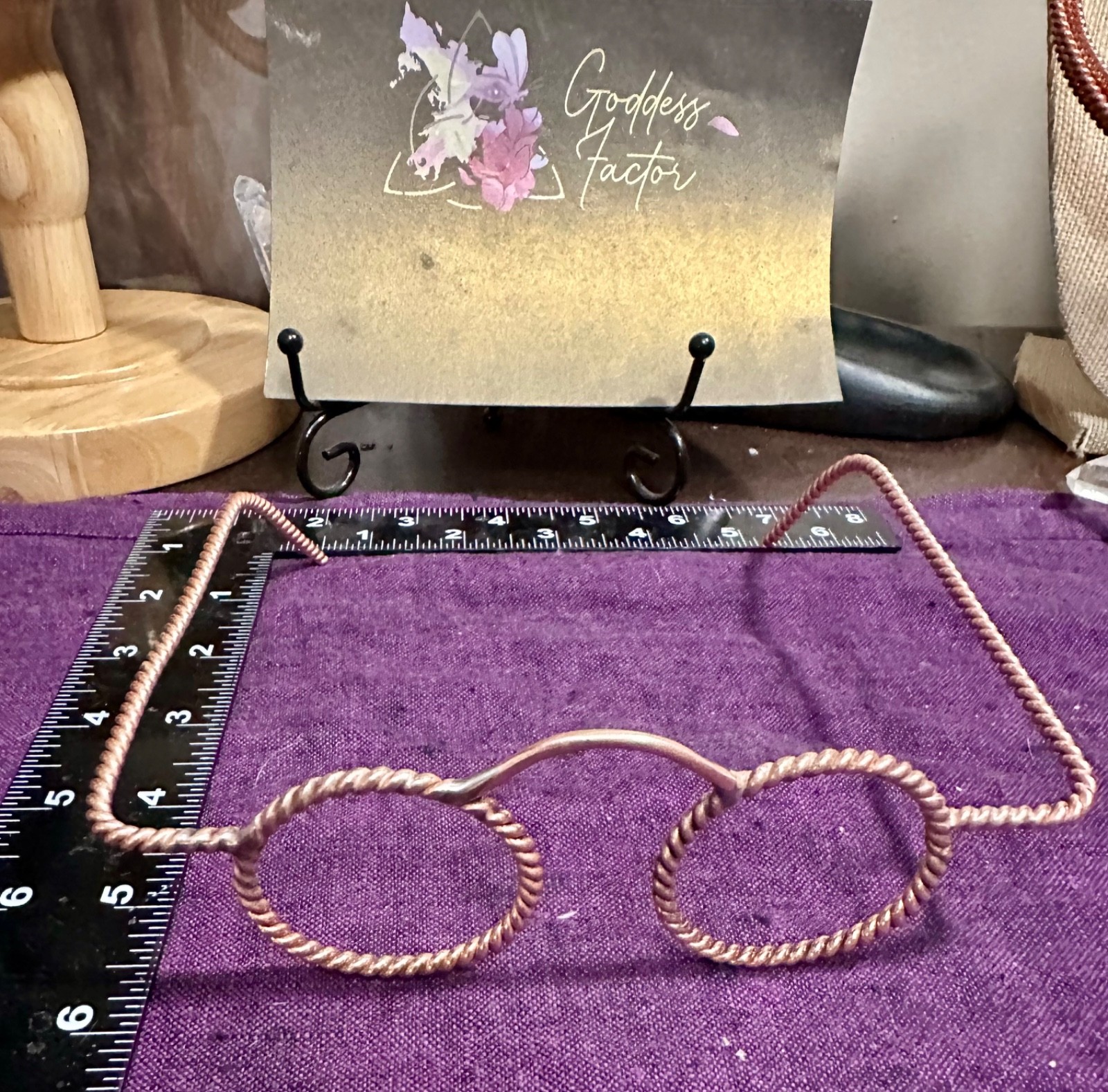Pure Bare Copper Tensor ring glasses