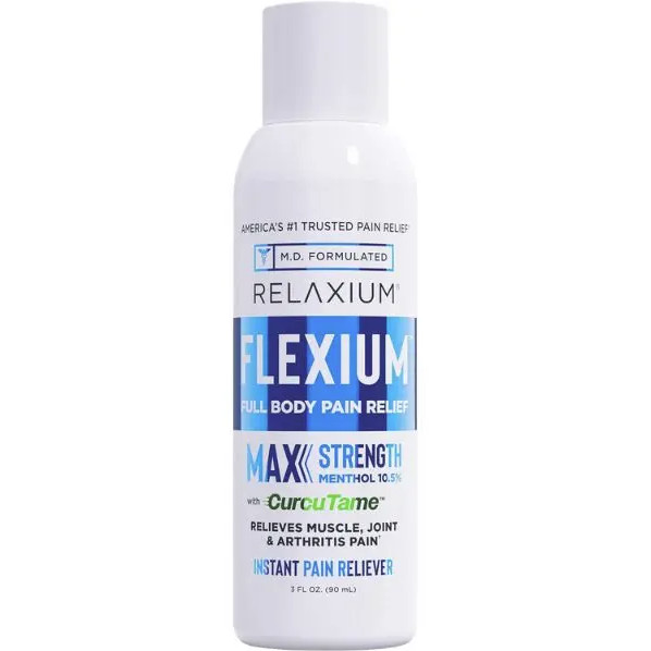 (2X) Relaxium Flexium Instant Spray with 10.5% Menthol&CurcuTame 3 fl oz EX10/26