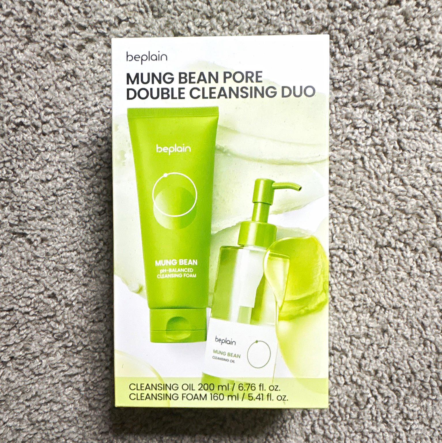 beplain Mung Bean Pore pH-Balanced Cleansing Set Oil 200ml + Foam 160ml #4