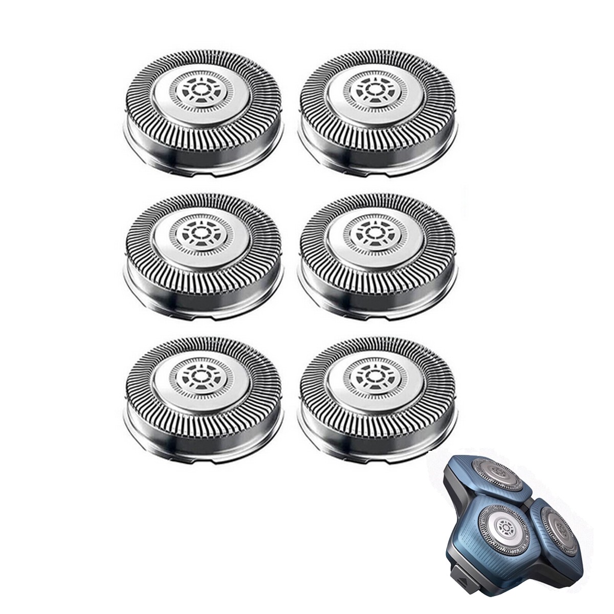 6Pack SH71 Replacement Heads for Philips Norelco Series 7000 Shavers Blades