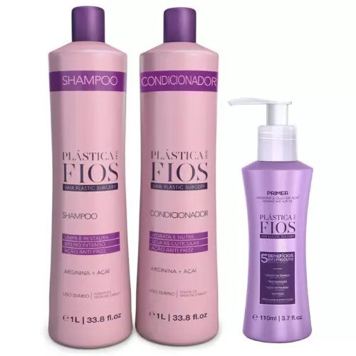 Cadiveu Plastica dos Fios Shampoo Conditioner and Primer 3 Kit Home Care Days US