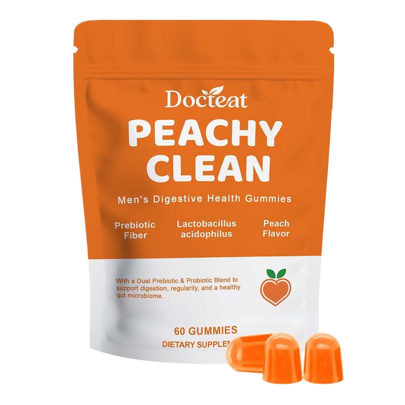 Peachy for Prebiotic Gummies Clean Gummy, Fiber Clean Fiber Men