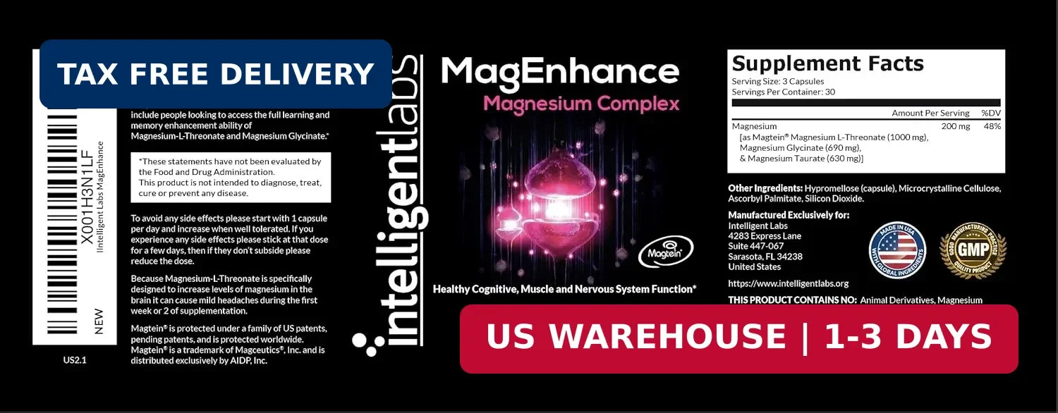 MagEnhance Magnesium Complex, Magtein® L-Threonate, Glycinate for Sleep