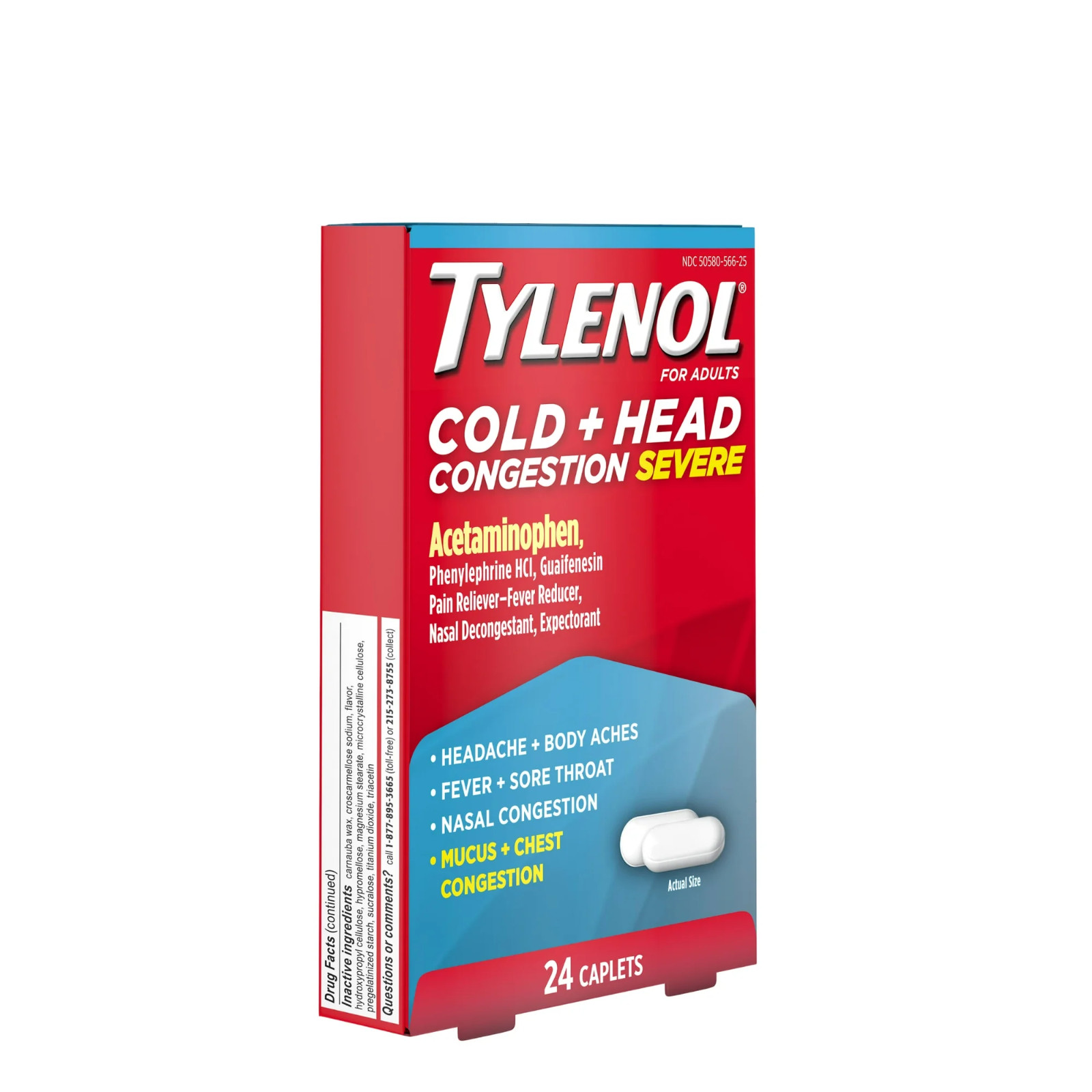 Tylenol Cold + Head Congestion Severe Caplets (24 Caplets)