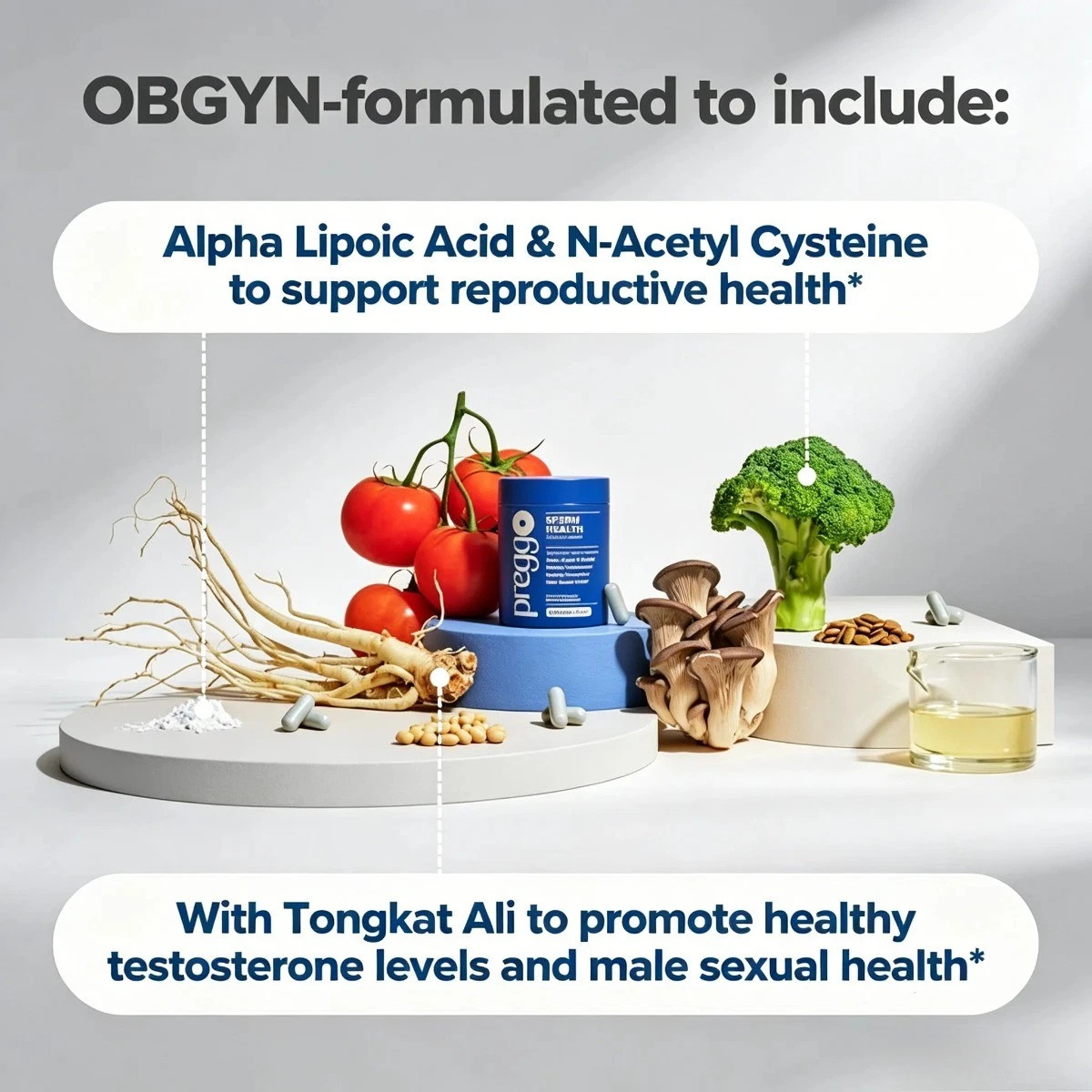 3 Pack PREGGO O-Positive Sperm Health Boost Capsules – 180 Count For Men-