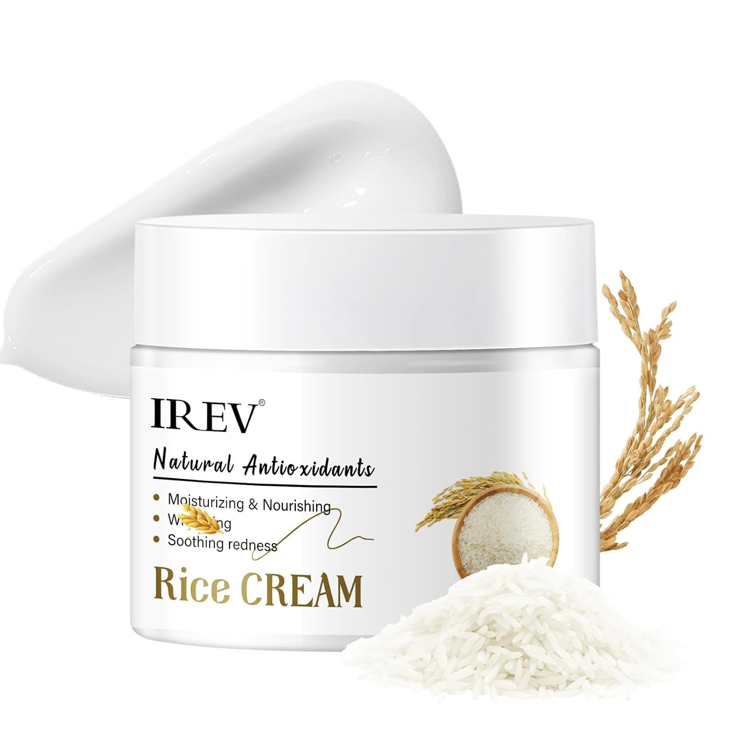 Rice Moisturizing Cream, For Dry, Combination Skin, Strengthens Skin Barrier 50g