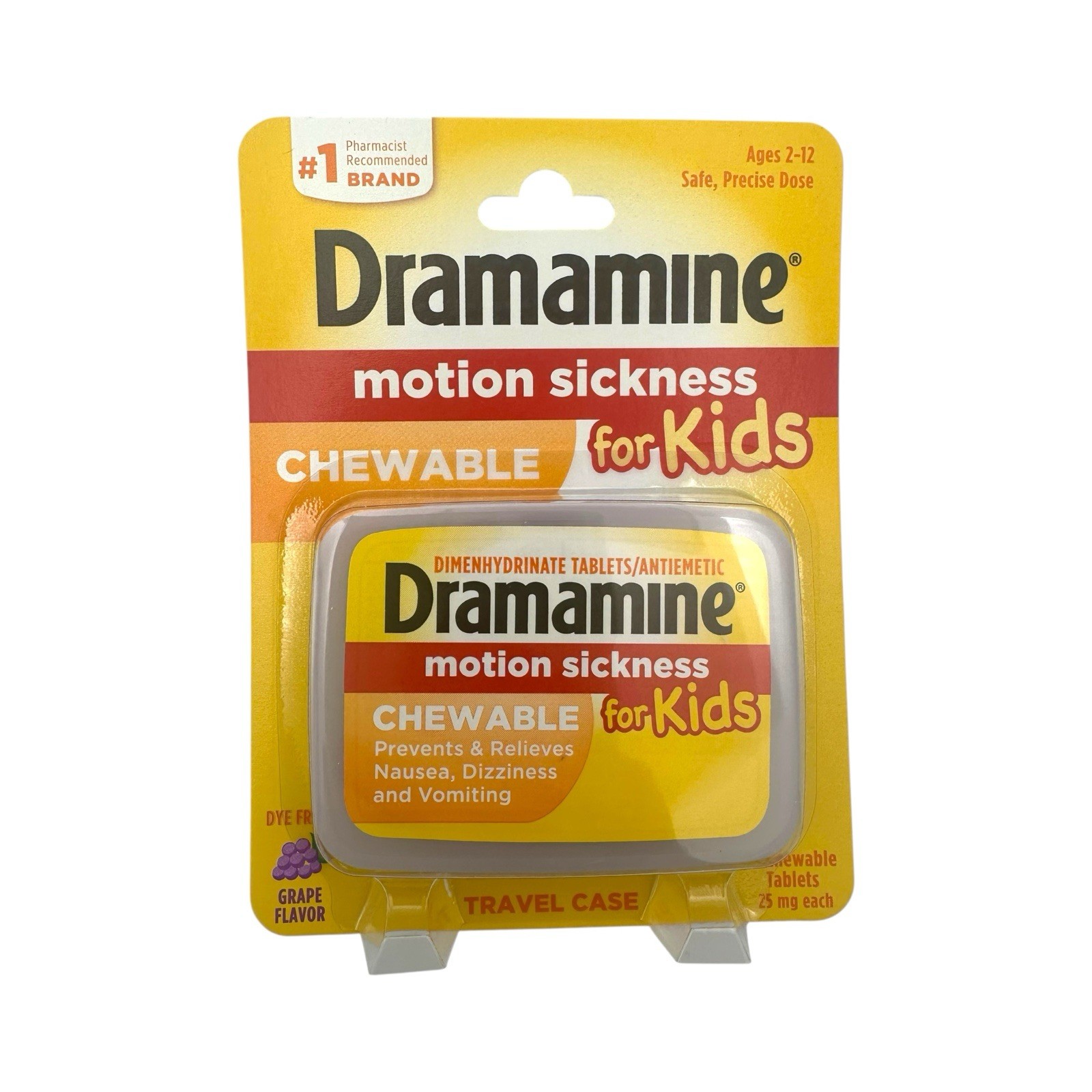 Dramamine Kids Chewable Motion Sickness Relief Grape 8 Count EXP 01/27 – 2 PACK!