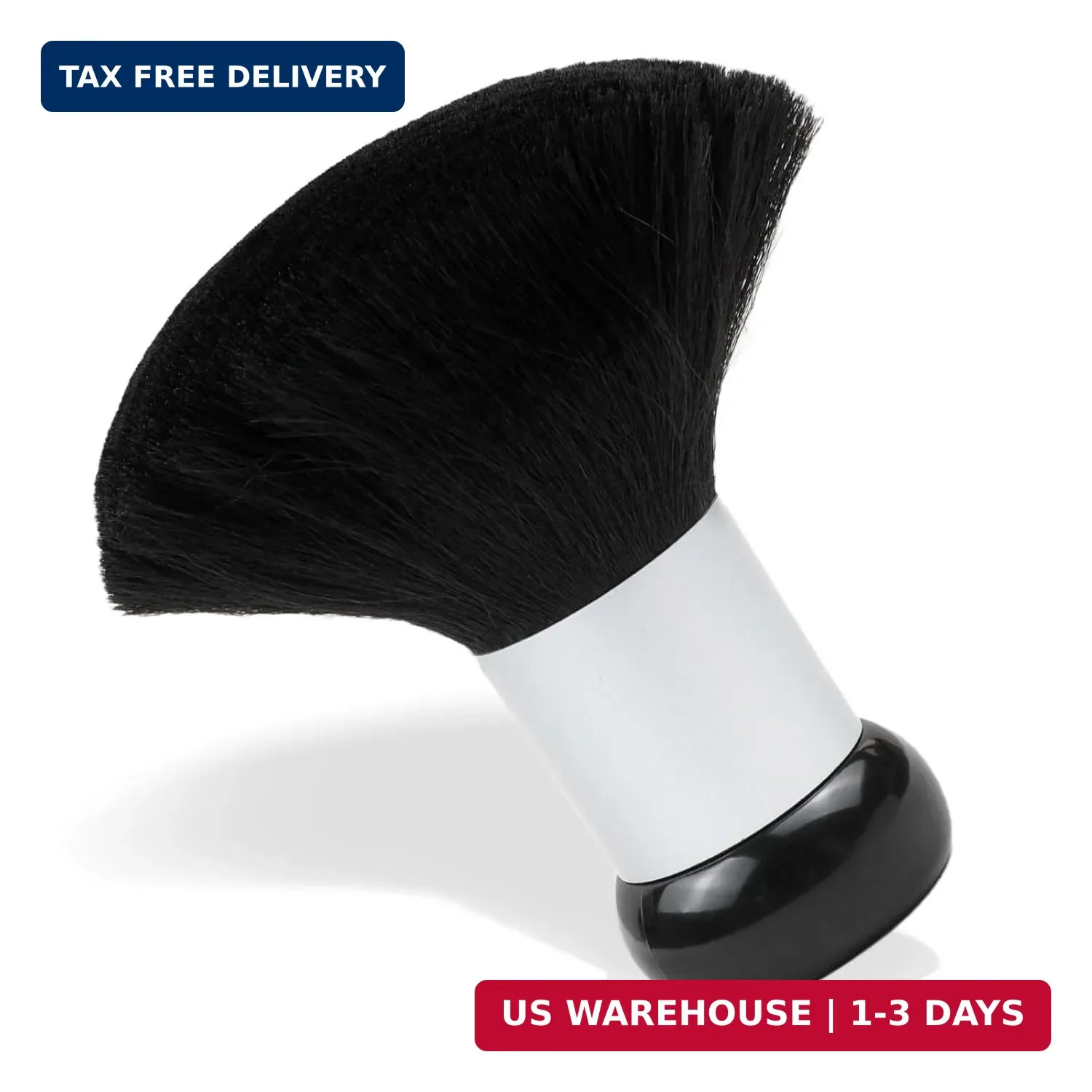 4.72in Barber Neck Duster Brush Soft Bristles Hair Cleaning Brush with Base