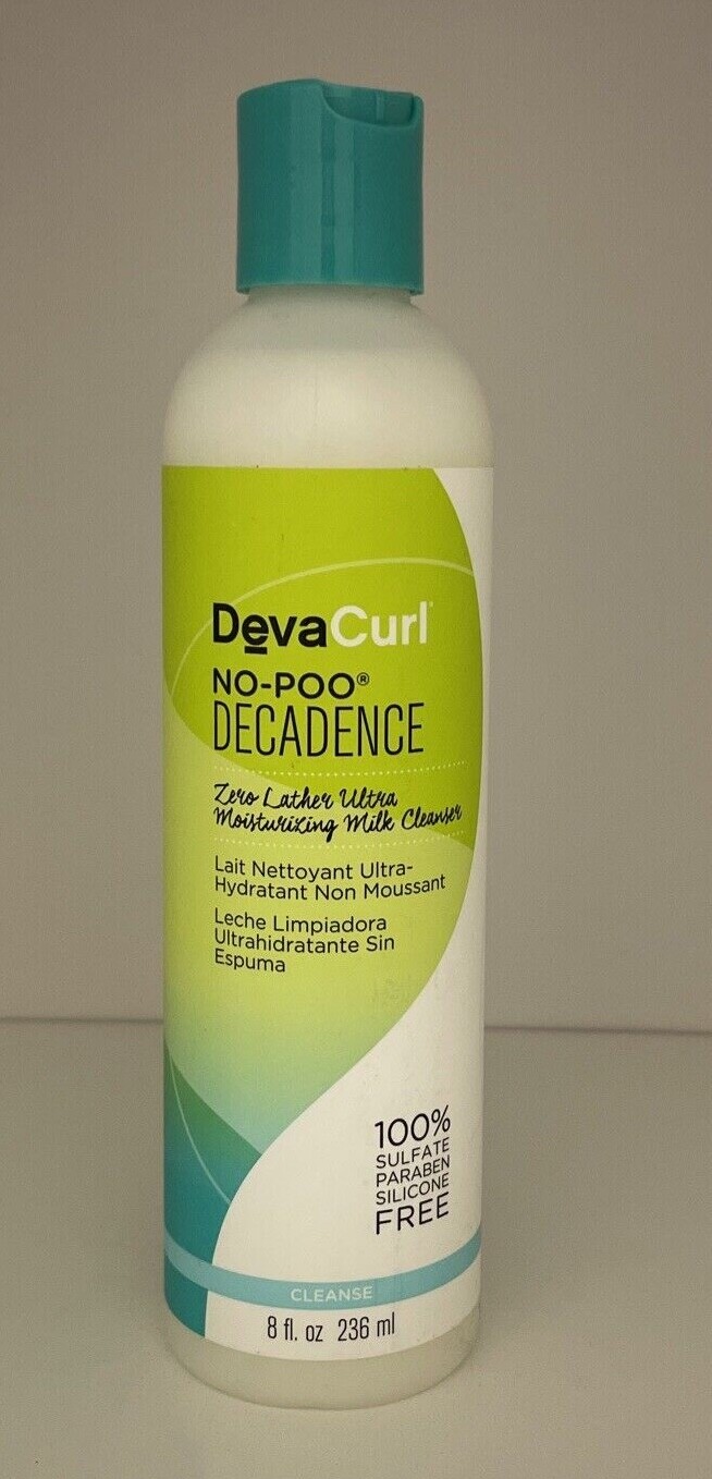 DEVACURL NO-POO DECADENCE ZERO LATHER ULTRA 8 oz MILK CLEANSER MOISTURE
